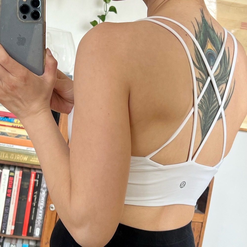 Lululemon White Sports Bra - Picture 2 of 4